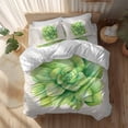thumbnail image 2 of Green Succulent Full Size Comforter Set, Green Leaves Ferns Plants Abstract Bedding for All Seasons, 4 Pcs Bed Set, 1Quiltcover (86"x86") ,1Sheet(80"x116"), 2Pillowcases (30"x20"), 2 of 12