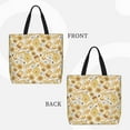 thumbnail image 3 of Naloa Honey Honeycomb Tote Bag for Women, Foldable Tote Bag With Zipper, Large Shoulder Bag, Top Handle Handbag for Travel, Work, Shopping, 3 of 9