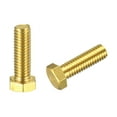 thumbnail image 1 of Unique Bargains Brass Hex Bolts, 3/8-16x1-1/4' 2 Pack Fully Thread Grade 4.8 Machine Screws, 1 of 4