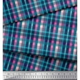 thumbnail image 2 of Soimoi Silk Fabric Check Check Print Sewing Fabric Yard 42 Inch Wide, 2 of 4