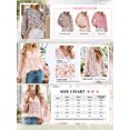 thumbnail image 3 of Weardear Women Casual Boho Blouse V Neck Floral Print Tops Long Sleeve Loose Fit Shirts, 3 of 7