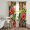 Crimson, Emerald, variant on Summer Tropical Sheer Curtains 96 Inch Length 2 Panels Set, Bohemia Flowers Monstera Leaves Watercolor Voile Window Treatment Semi Sheer Long Curtains Drapes for Bedroom/Living Room/Kitchen 52"x96"x2