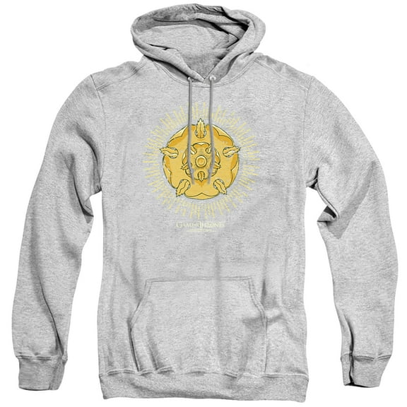 Game of Thrones Tyrell Burst Logo Unisex Adult Pull-Over Hoodie,Athletic Heather, Small