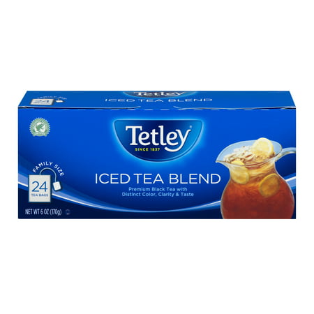 (5 Boxes) Tetley Iced Tea Blend Square Tea Bags 24 ct (Tetley Best Of Both)