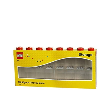 LEGO Minifigure 16 Compartment Display Case, Bright Red