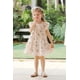 thumbnail image 2 of Vestido YOUNGER TREE para niña pequeña, bohemio, lino, estampado floral, caqui, 2 of 7