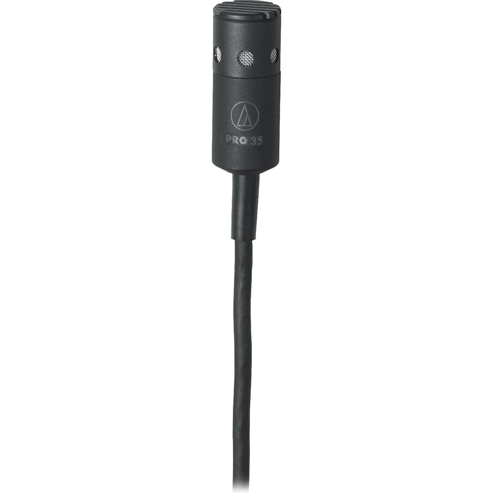 Audio-Technica Cardioid Condenser Clip-on Instrument Microphone PRO 35 Bundle with 2 YR CPS Extended Warranty, Deco Gear Adjustable Suspension Boom Scissor Arm Stand and OnStage 25ft XLR Cable