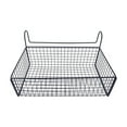 thumbnail image 4 of Cesta de almacenamiento colgante para mesita de noche, estante de hierro, fácil de instalar, organizador multiusos, estante para dormitorio, libros, Negro sin ganchos, 4 of 7