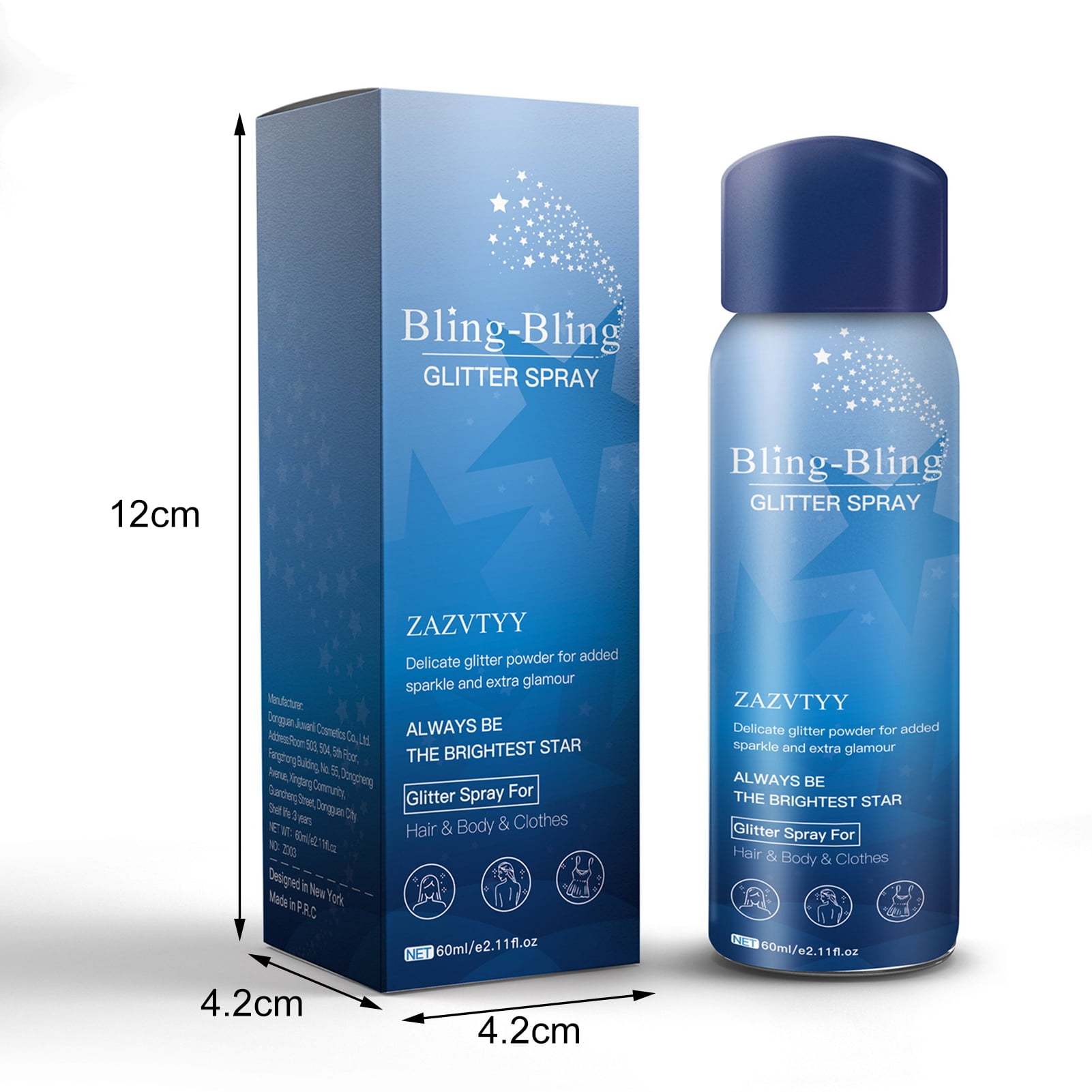 2022 Temporary Glitter Spray, Body Shimmery Spray for Skin, Face