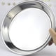 thumbnail image 3 of BRIGHTFUFU Plato redondo plano no magnético de acero inoxidable Plato portátil Plato de frutas Plato para hornear pasteles (28CM, Plata), 3 of 7