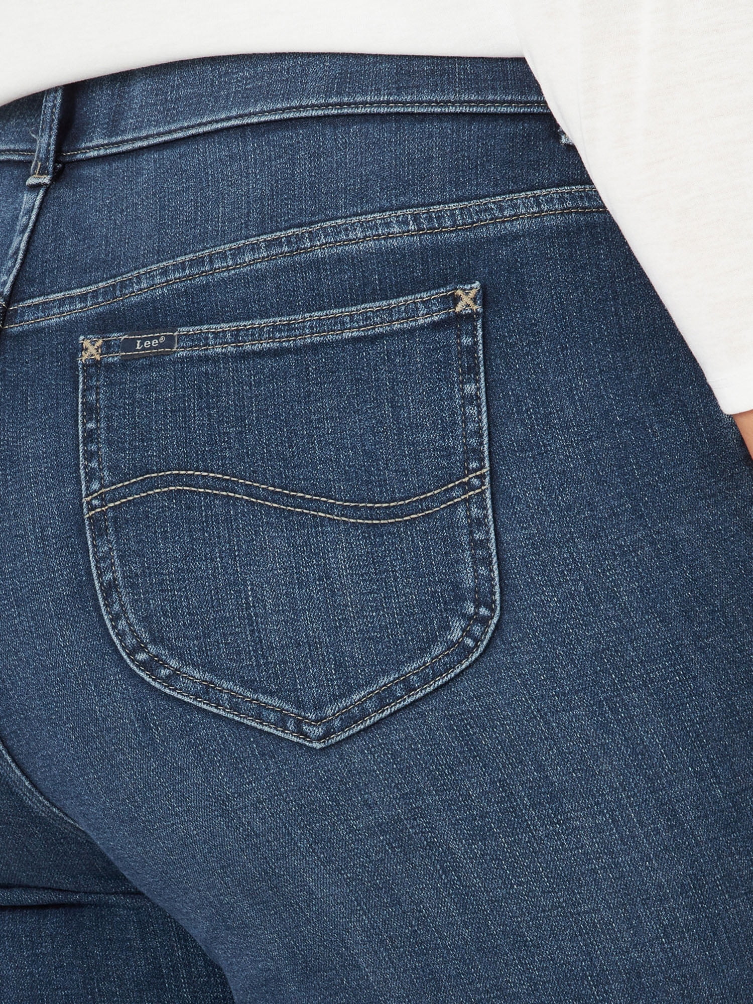 Lee Women's Plus Size Ultra Lux Long Straight Jean