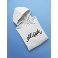 thumbnail image 3 of Atlanta Curved Font Letters Hoodie Women -Image by Shutterstock, Female Large, 3 of 4