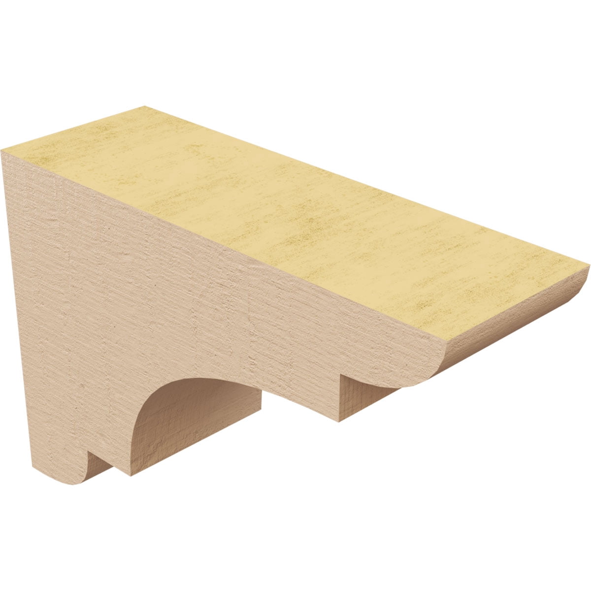 2"W x 6"D x 4"H Classic New Brighton Rough Cedar Woodgrain TimberThane Corbel, Primed Tan