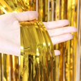 thumbnail image 4 of 100x200cm Parti Rideau Brillant Uniforme Couleur Aluminium Adhésif Frange Rideau pour Parti, 4 of 8