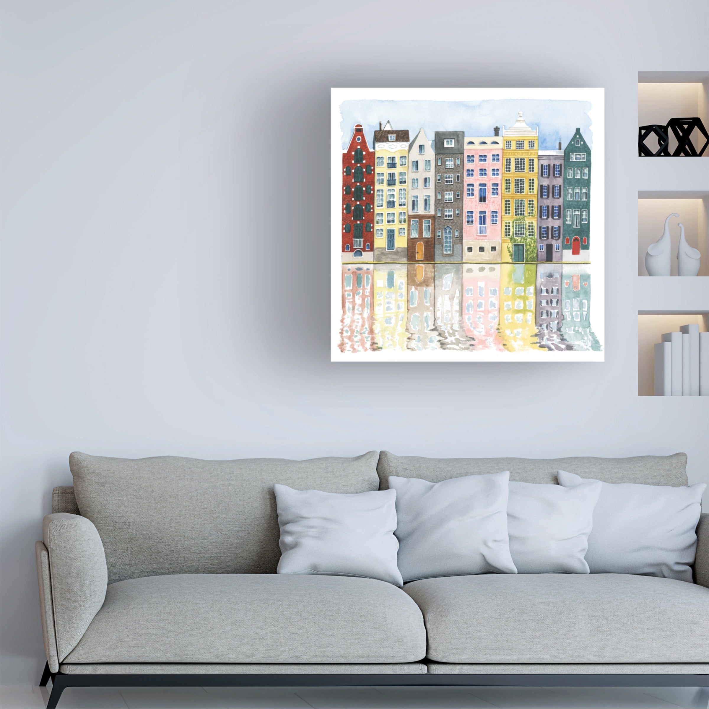 Trademark Fine Art Grace Popp Neighborhood Ii Canvas Wall Art - 24x24