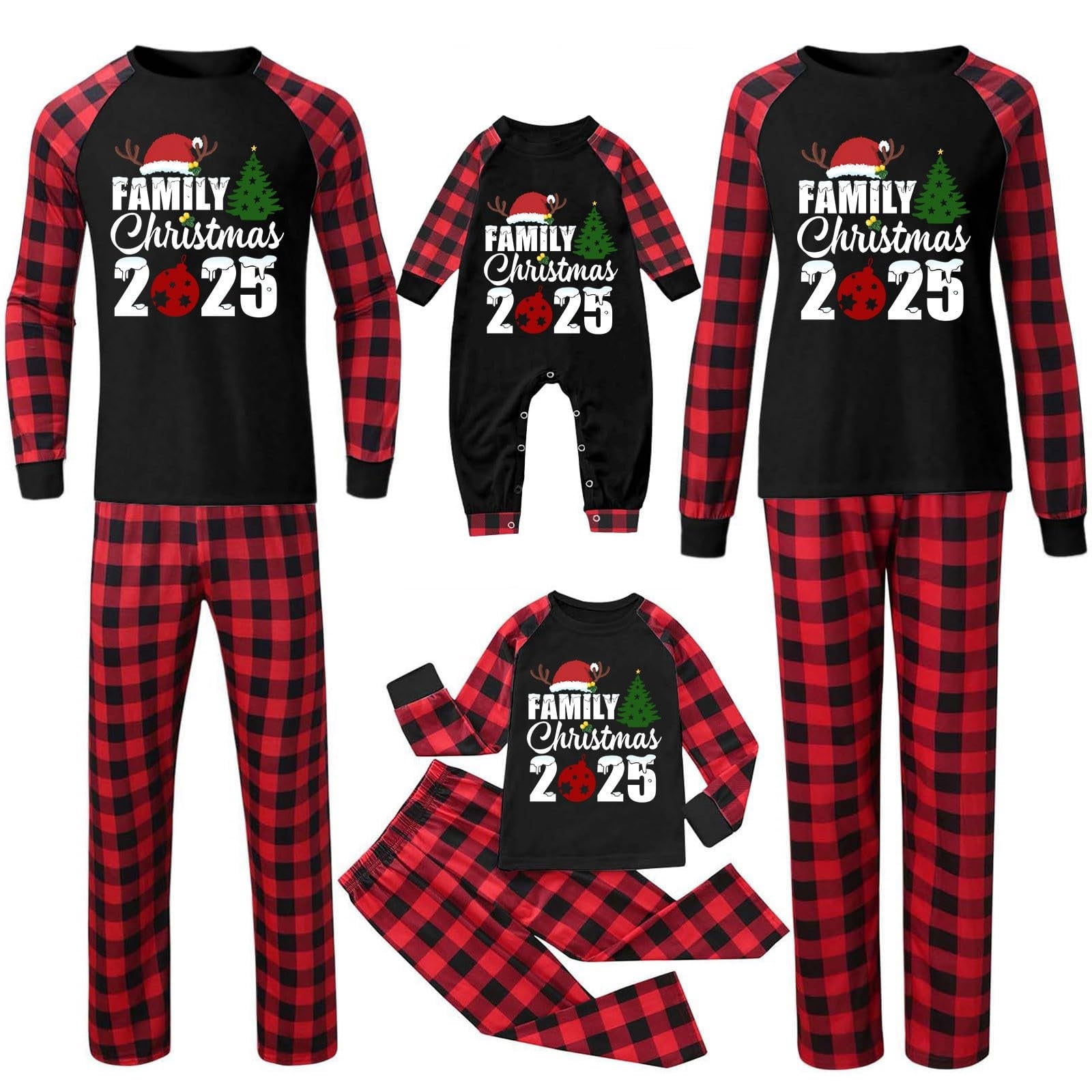 Zhanying 2025 Christmas Matching Sets for Family Long Sleeve Graphic ...