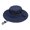 Navy Blue, variant on D GROEE Kids Sun Hat Polyester Patched Adjustable Wide Brim Mesh Bucket Hat