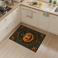 thumbnail image 2 of ODIKA 3'x5' Washable Area Rug Orange Black Pumpkin and Starry Night Design Halloween Themed Decorative with Elegant for Hallway, Laundry Room, Non-Slip, Flatweave, Easy Care, 2 of 7