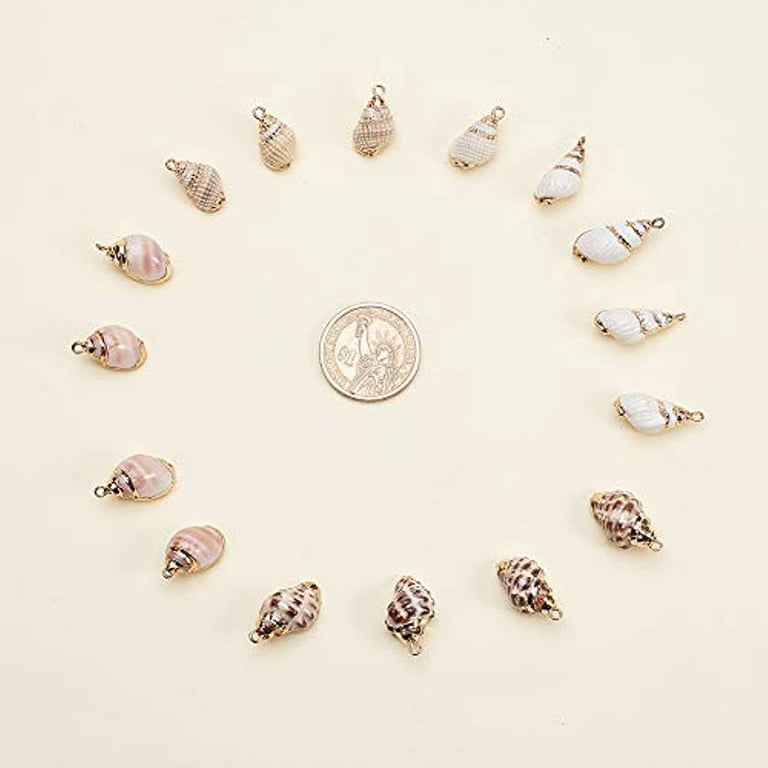 Charm-NATURAL SPIRAL SHELL-Gold Plated