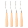thumbnail image 1 of Miangastore 4Pcs Wood Handle Crochet Hooks For Diy Projects And Housework In Multi Colors, 1 of 9