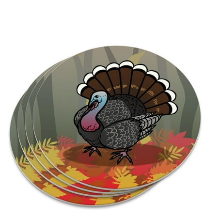 

Turkey Thanksgiving Autumn Novelty Coaster Set