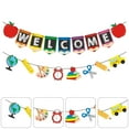 thumbnail image 3 of 2pcs Back To School Season Curtains Welcome Banners Flags Wall Hanging Signs, 3 of 8