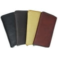 thumbnail image 5 of Genuine Leather Checkbook Cover Zippered Credit Card ID Holder Wallet 653 CF, 5 of 6