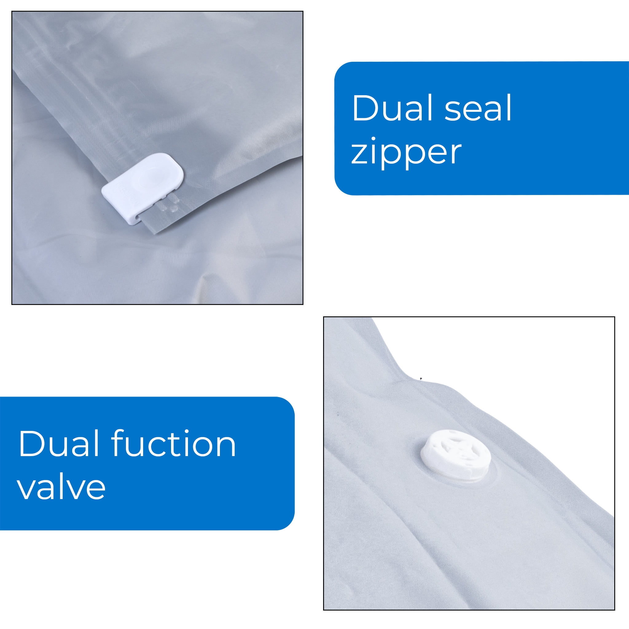 MagicBag Travel Compression Bags, 4 Pack Variety Flat Bags for Luggage & Packing, Space Saving & Airtight