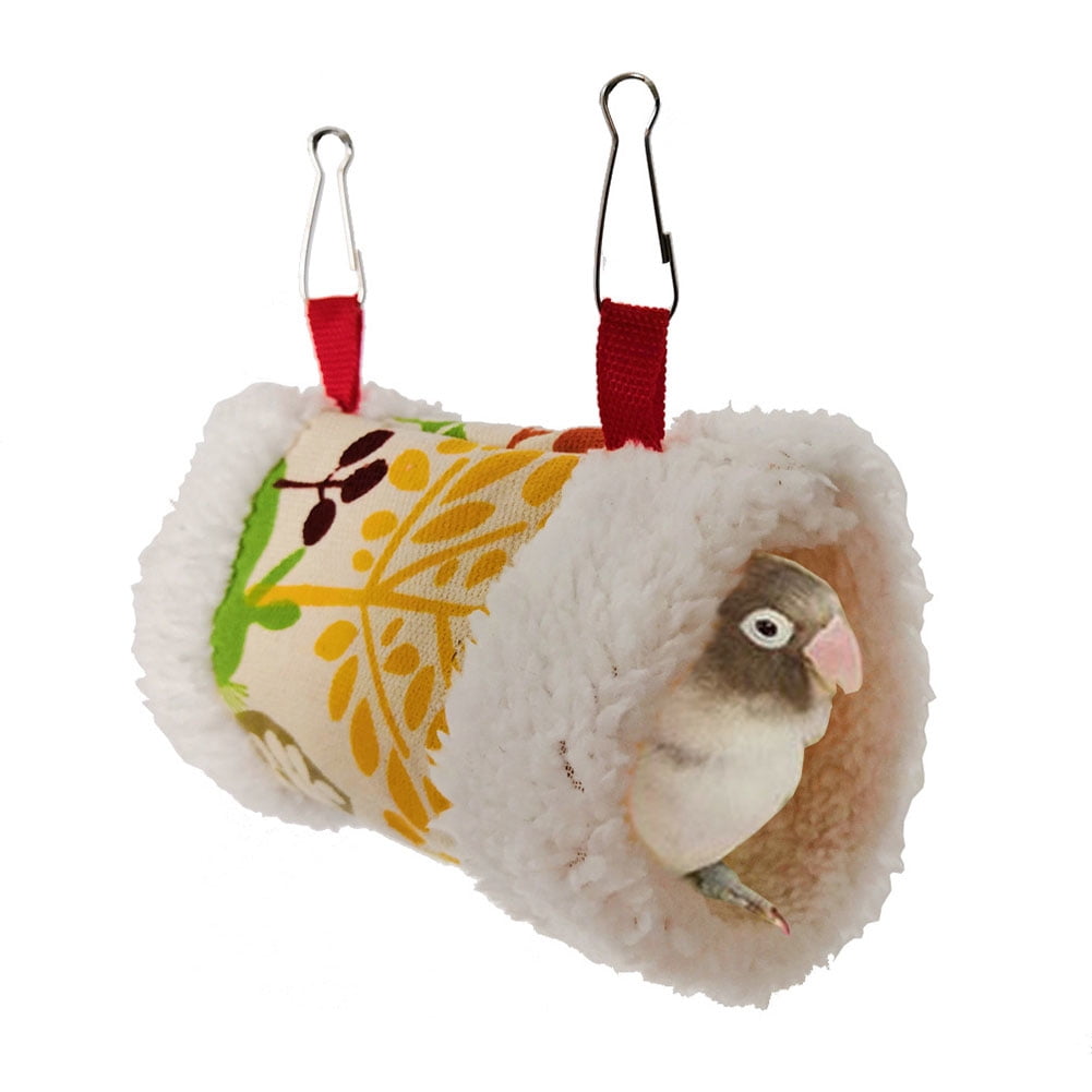 VERMON Triangle Square Plush Nest Bird Parrot Hanging Cave Hammock Cage ...