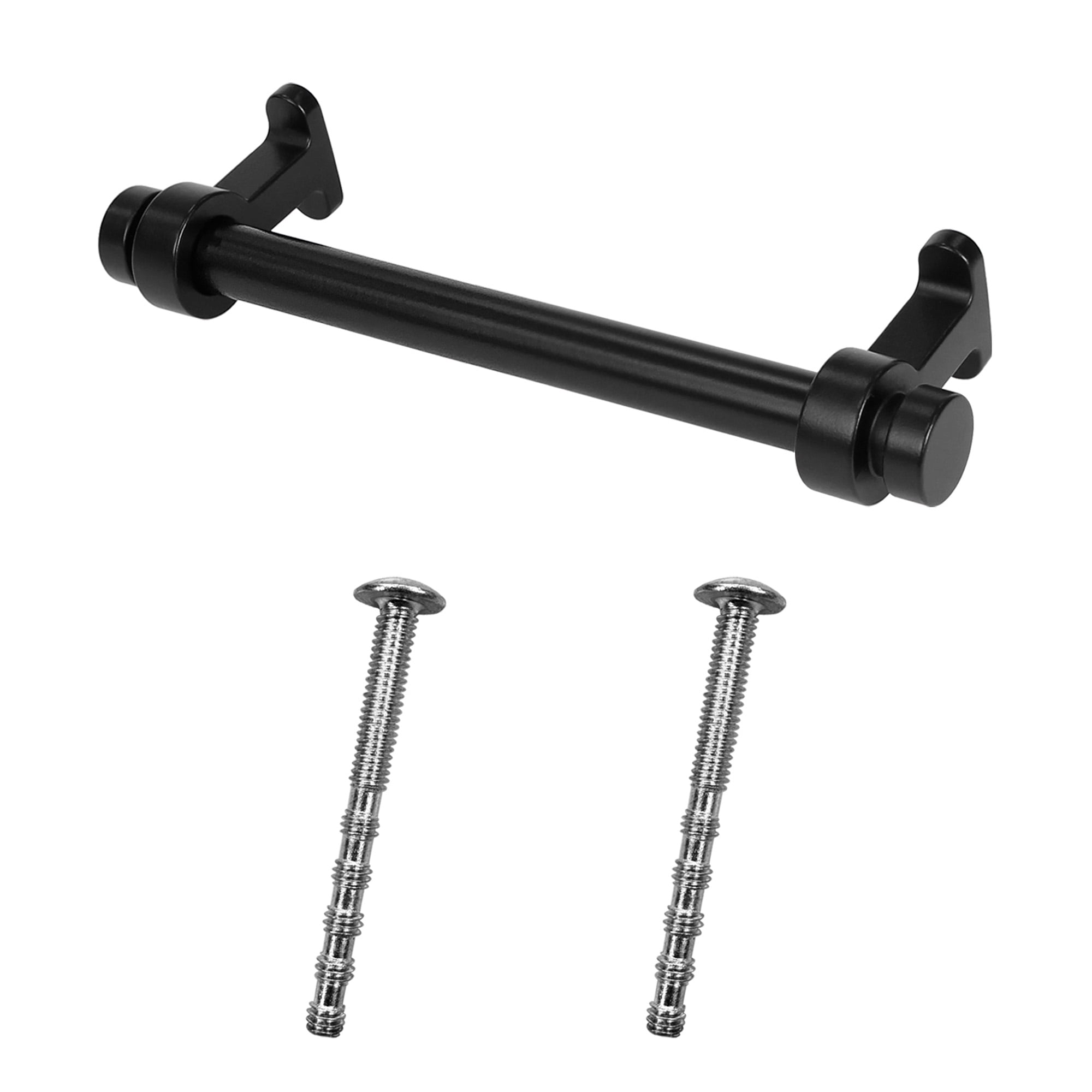 Lumi Home Furnishings Drawer Pull Vintage 3.75" Matte Black 2-Pack