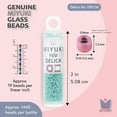 thumbnail image 3 of Miyuki Delica Seed Beads – Size 11/0 (1.6 mm), DB1136, Opaque Sea Opal, 7.2 g, Approx. 1440 Beads, 3 of 7