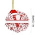 thumbnail image 2 of Adornos Navideños para Árbol, Monogramas Decorativos Acrílicos 2D con Gorro de Papá Noel, 26 Letras, Adornos Colgantes para Manualidades, Decoración Navideña Del Hogar., 2 of 5