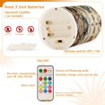 thumbnail image 4 of Flickering Flameless LED Candles set of 2 Battery Operated 18-Key Remotes Timer Halloween Fall Decor Traditional Chinese Flower Pattern D3''xH4''5'', 4 of 7