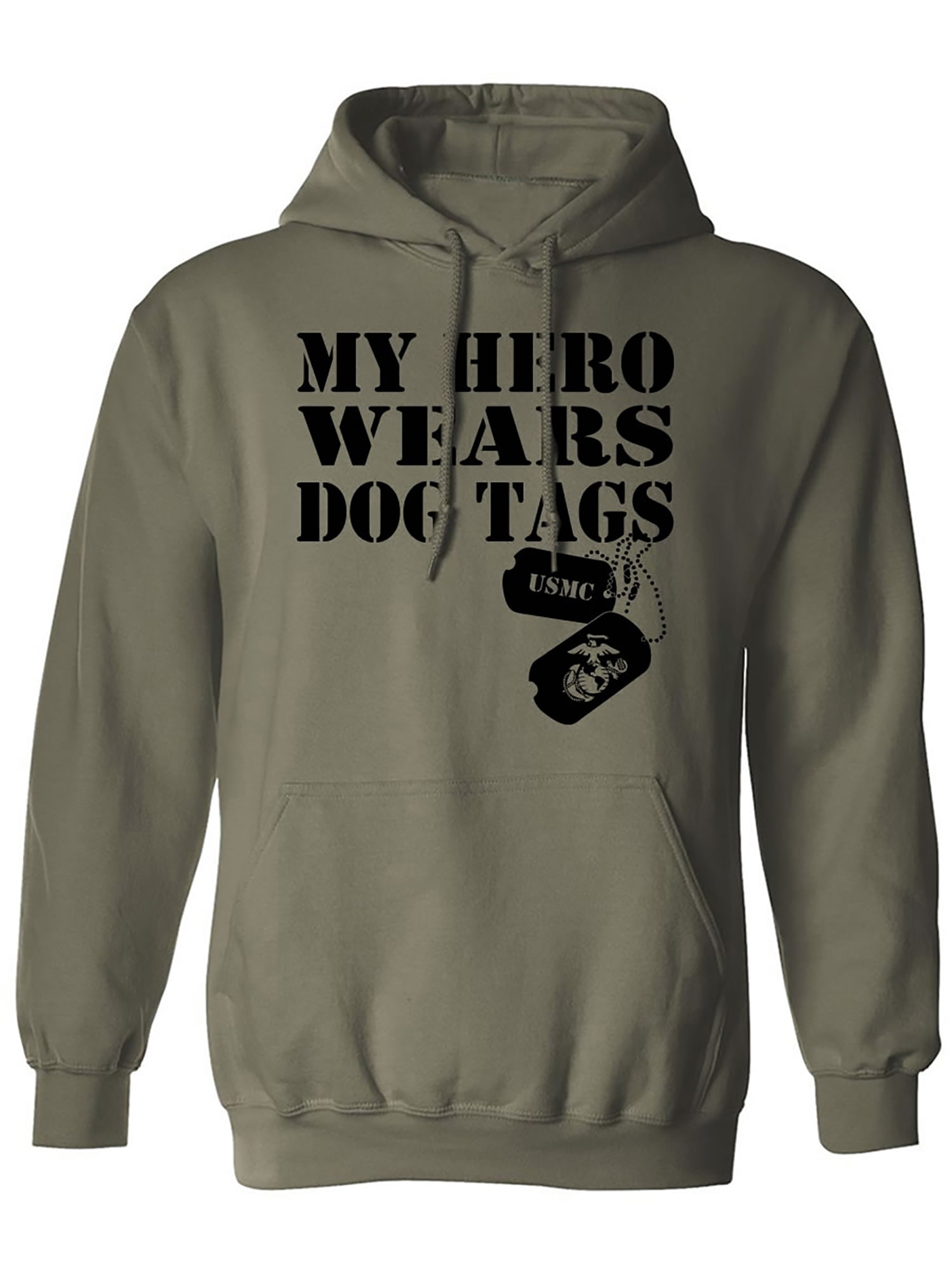 My Hero Wears Dog Tags USMC Hoodie - Officially Licensed Marine Corps Sweatshirt