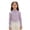 Purple, variant on Girls Ribbed Long Sleeve Shirt Stretch Blend Tee Kids Casual Top With Classic Fit Clothes