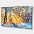 thumbnail image 2 of Blur Winter with Snow Flakes - Landscape Canvas Art Print, 2 of 4