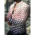 thumbnail image 1 of 202 Venta caliente 3 Camisa de fiesta social de moda de lujo para hombres Camisa de un solo pecho Camisa de manga larga estampada de diseñador Camisa de solapa para hombres, 1 of 6
