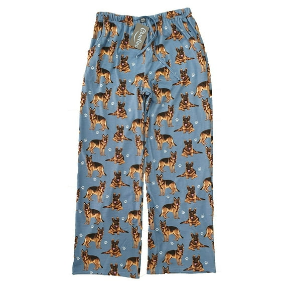 E & S Imports Women's #06 German Shepherd Dog Lounge Pants- Dog Pajama Pants Bottoms - Medium
