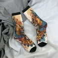thumbnail image 5 of Cauagu Colorful Owl Tattoo Art Print Crew Socks for Women and Men,Adult Athletic Running Socks 1-Pair Sports Socks Work Gear Socks with Moisture Wicking, 5 of 6