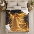 thumbnail image 5 of Ethereal Golden Fairy Celestial Figure Radiant Wings Fantasy, Festive Holiday Scene, Warm Flannel Blanket for Living Room and Family Room, Art Lovers Christmas Gift, Festive Home Decor, 5 of 9