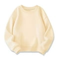 thumbnail image 3 of Ccpelsie Girls Fashion Sweatshirt Fleece Pullover Long Sleeve Fall & Winter Top for Toddler Kids(Beige,1-2 Years), 3 of 9