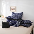 thumbnail image 6 of Manfei Female Men White Damask Bedding Comforter Set 7-Piece,Bohemian Hippie King Bedding Sets,Boho Traditional Flower Ultra Soft Bed Sheets,Luxury Bedroom Decor,Reversible, 6 of 8