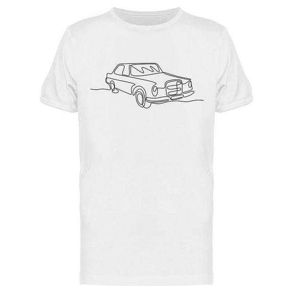 Single Line Car T-Shirt Men -Image by Shutterstock, Male Large