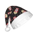 thumbnail image 2 of Salouo Popcorn for Adult Christmas Hat Xmas Holiday Hat Santa Hat for Women & Men Festive Headwear Accessories Fit for Christmas/ New Year/Holiday/Party,1PC, 2 of 6