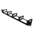 thumbnail image 3 of 19 Inch 1u Rack Cabinets Cable Management Network Organizer Hollow Metal Base Five Ring Detachable, 3 of 5