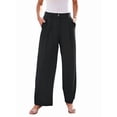 thumbnail image 3 of Pantalones de Vestir de Pierna y Cintura Alta para Mujer. Negro S, 3 of 8