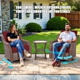 thumbnail image 4 of Bellefurn Outdoor Patio Swivel Rocker Patio Chairs with 6" Thick Cushion and Side Table,Rattan Patio Swivel Glider Chairs Outdoor Furniture Set Conversation Set for Porch,Deck,Yard, 4 of 10