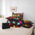 thumbnail image 6 of Homewish Cartoon Graffiti Twin Bedding Sets 7-Piece, Hip Hop Lover Bedding Comforter Set, Teens Kids Boys Girls Reversible Sheet Sets, Luxury Bedroom Decor, 6 of 8