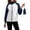 Jackets for Women Navy, variant on Jackets for Women Two-Tone Long-Sleeve Hooded with Zipper, Splash-Resistant, Windproof, Casual Outdoor (with Storage Pouch) Black L