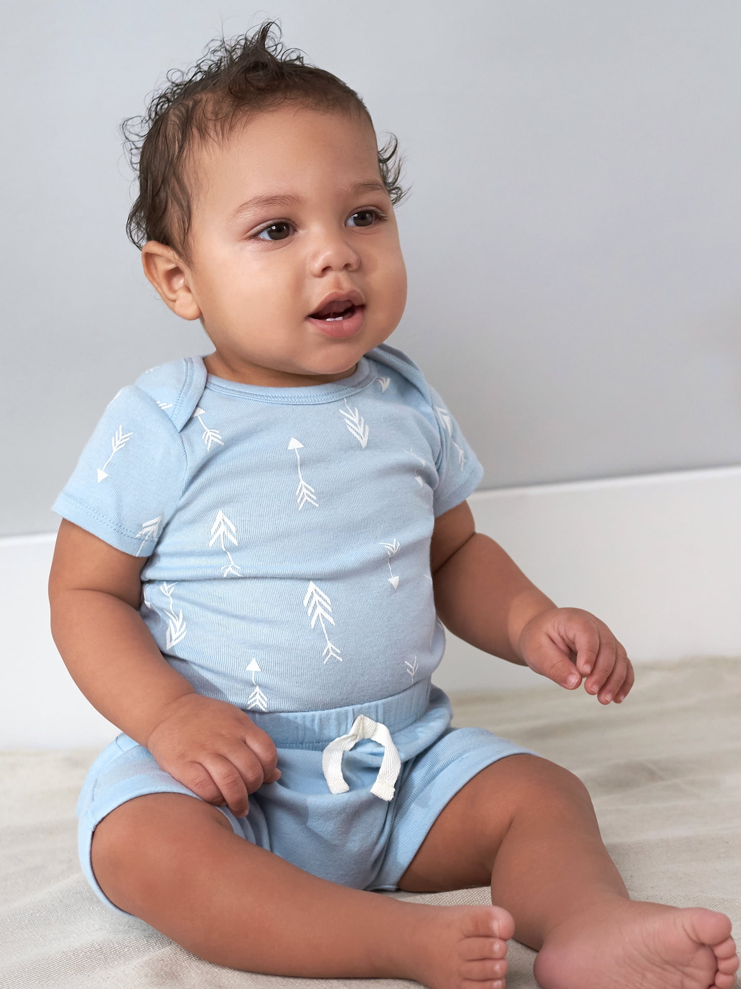 Modern Moments by Gerber Baby Boy Short Sleeve Onesies Bodysuits, 4-Pack, (Newborn-24 Months)